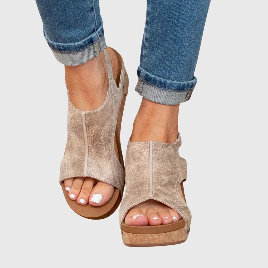 Adela Comfort Sandals in Beige