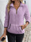 Women's Half-Zip Hoodie in Purple