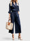 Zaryelle Comfortable Two-Piece Set in Navy