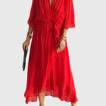 Bethany Elegant Dress in Red