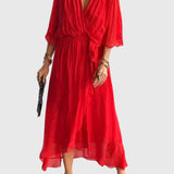 Bethany Elegant Dress in Red
