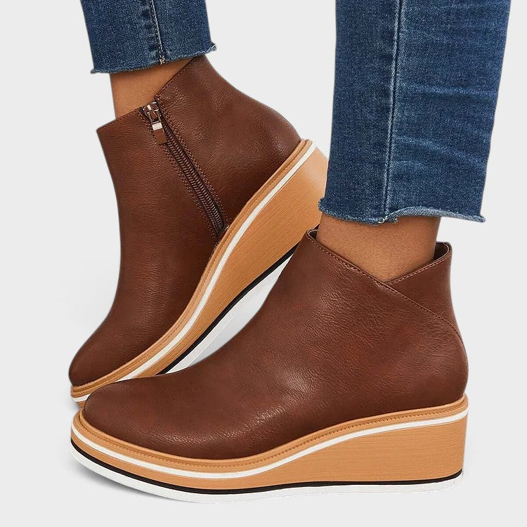 Women's Platform Ankle Boots with Zip, photo 2