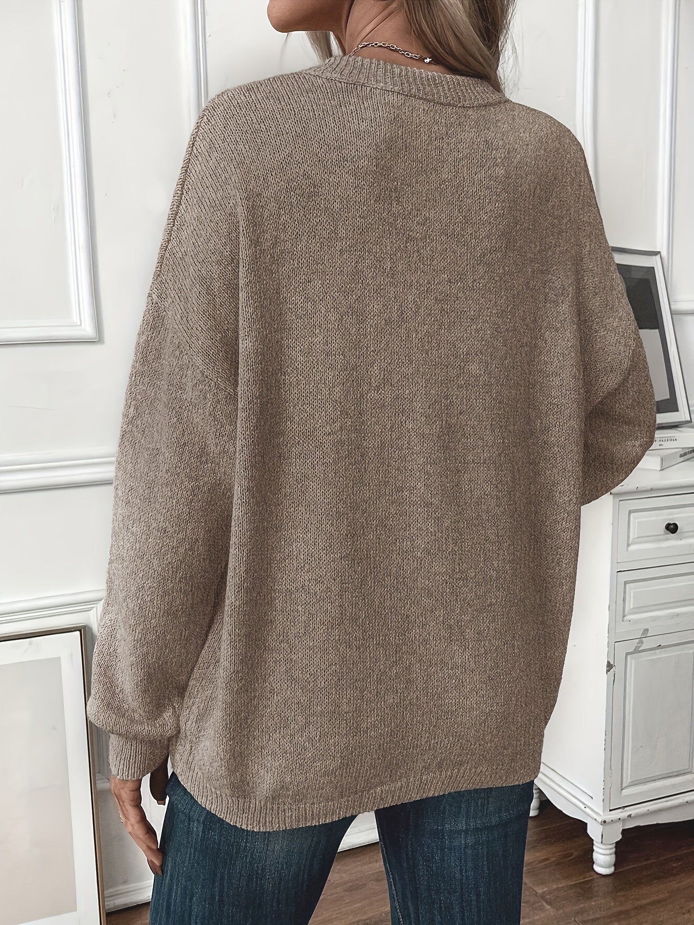 Women's Soft Knit Sweater with Side Slits, photo 3