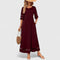 Delymarina Elegant Midi Dress in Red