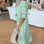 Women's Chic Floral V-Neck Maxi Dress, photo 8
