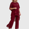 Fluid Palazzo Set in Red