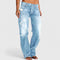 Women's Chic Denim Jeans in Light Blue