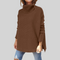 Almut Oversized Turtleneck Sweater in Brown