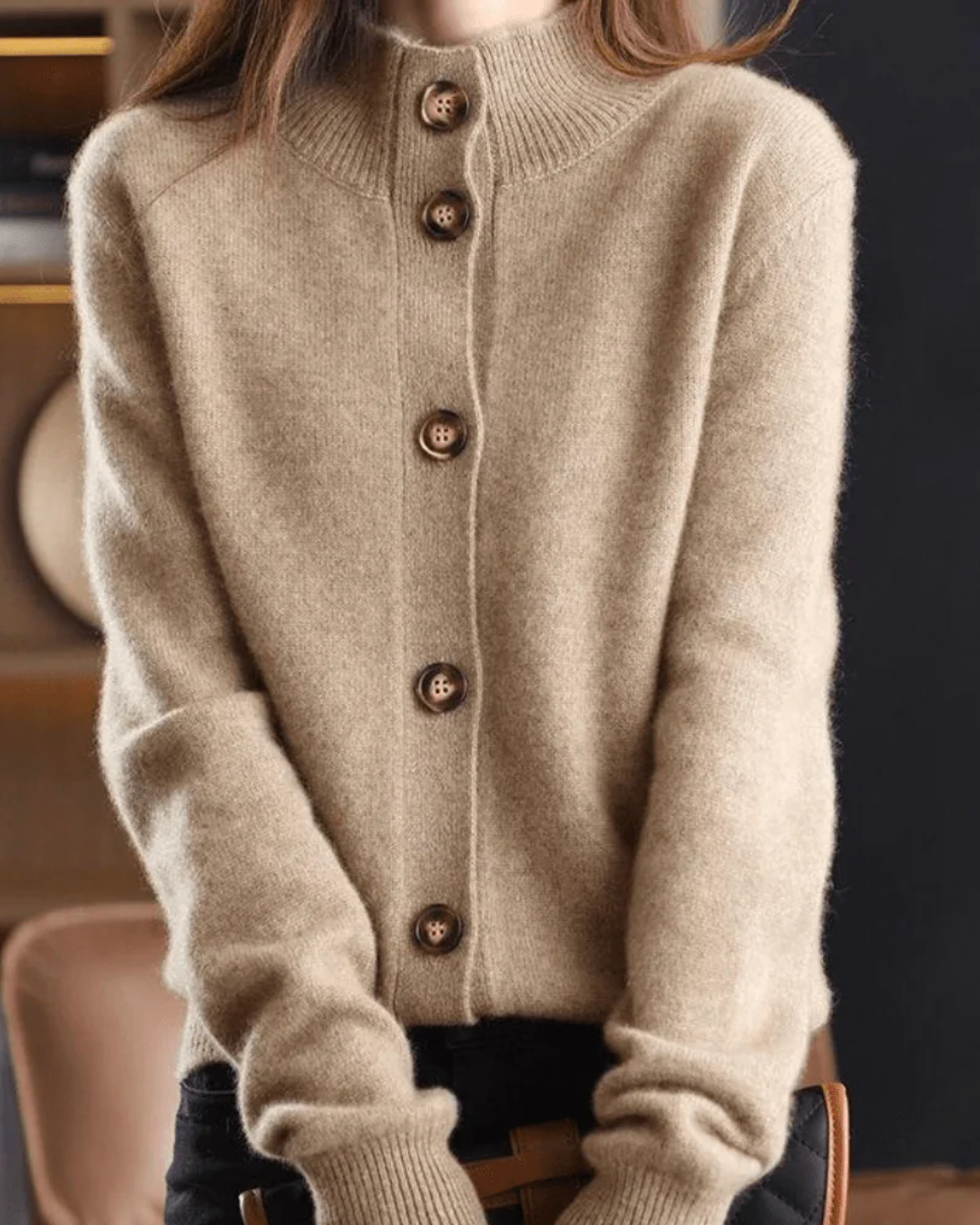 Women's Retro Cashmere Cardigan, photo 8