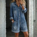 Women's Casual Denim Romper