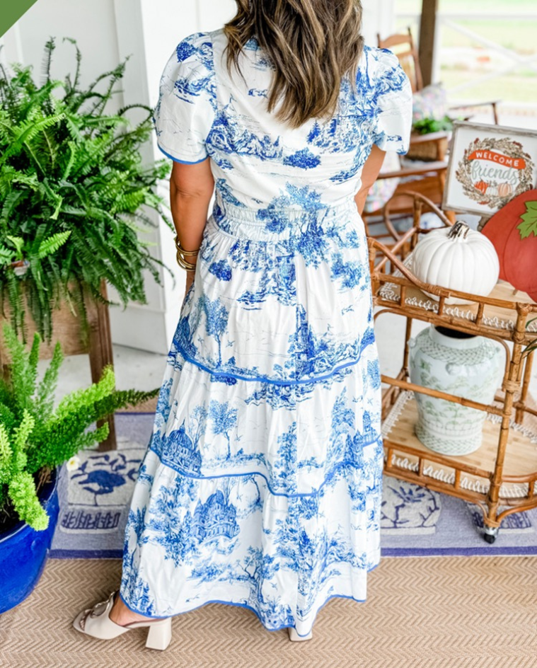 Women's Classic Toile Maxi Dress, photo 6