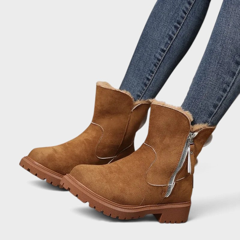 Women's Elegant Winter Boots in Brown