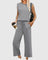 Olyzette Comfortable Two-Piece Set in Gray