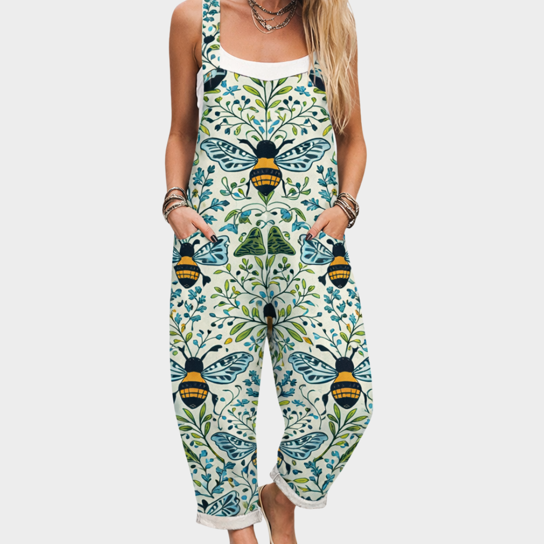 Violet Comfortable printed jumpsuit in Multicoloured