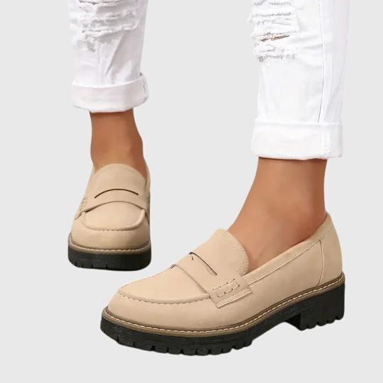 Women's Timeless Suede Loafers in Beige