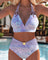 Women's Bikini Two Piece Sexy Printed Bra in Purple