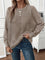 Women's Soft Knit Sweater with Side Slits in Brown
