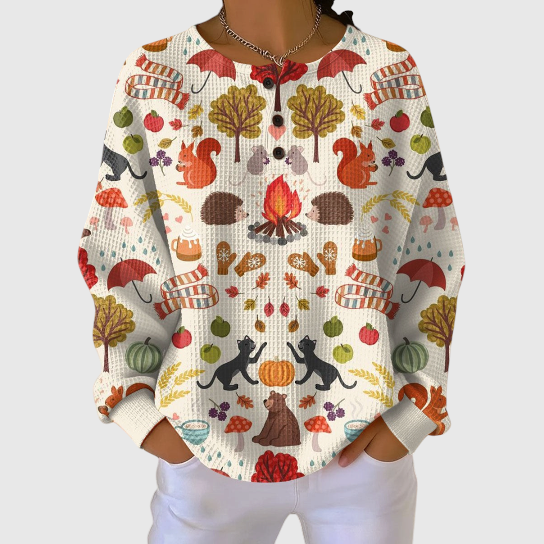 Women's Timeless Elegance Sweater in Autumn Love