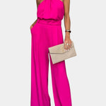 Halter Ensemble with Flowing Silhouette in Pink