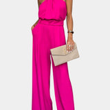Halter Ensemble with Flowing Silhouette in Pink