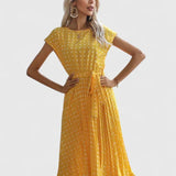 Allyzhea Elegant Dress in Yellow