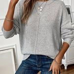 Women's Soft Knit Sweater with Side Slits, photo 8