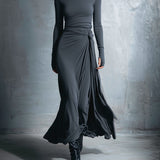 Women's Maxi Dress with Side Knot – Naomie in Gray