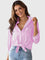 Women's Collared Neck Shirt in Pink