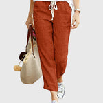 Women's Elegant Summer Pants in Orange