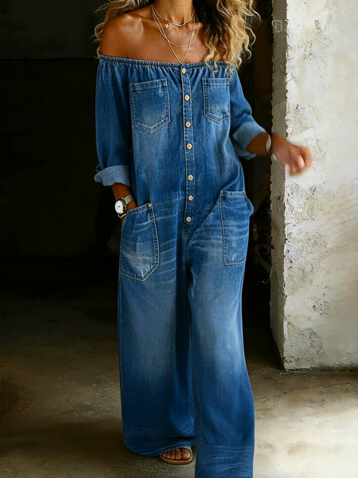 Women's Long-Sleeve Off-Shoulder Jumpsuit, photo 7
