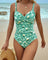 Women's One Piece Printed Tankini in Green