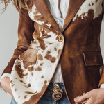 Agathe | Vintage Printed Cow Blazer Eco-Friendly