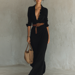 Women's Casual Long Dress in Black