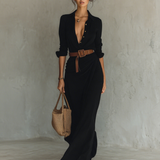 Women's Casual Long Dress in Black