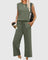 Olyzette Comfortable Two-Piece Set in Green