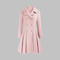 Elegant Double-Breasted Long-Sleeve Coat in Light Pink / Pink