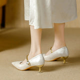 Women's Pearl-Strap Pointed-Toe Kitten Heels, photo 7