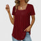 Women's Sophisticated Summer Blouse in Wine Red