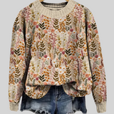 Women's Soft Floral-Knit Sweater