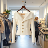 Women's Soft Knit Blouse in White