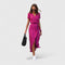 Zinavell Elegant Midi Dress in Pink