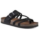 Women's Comfort Braided Cork Sandals in Black
