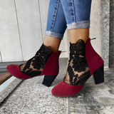 Lynora Comfort Heels in Red