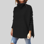 Almut Oversized Turtleneck Sweater in Black