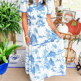 Women's Classic Toile Maxi Dress, photo 7
