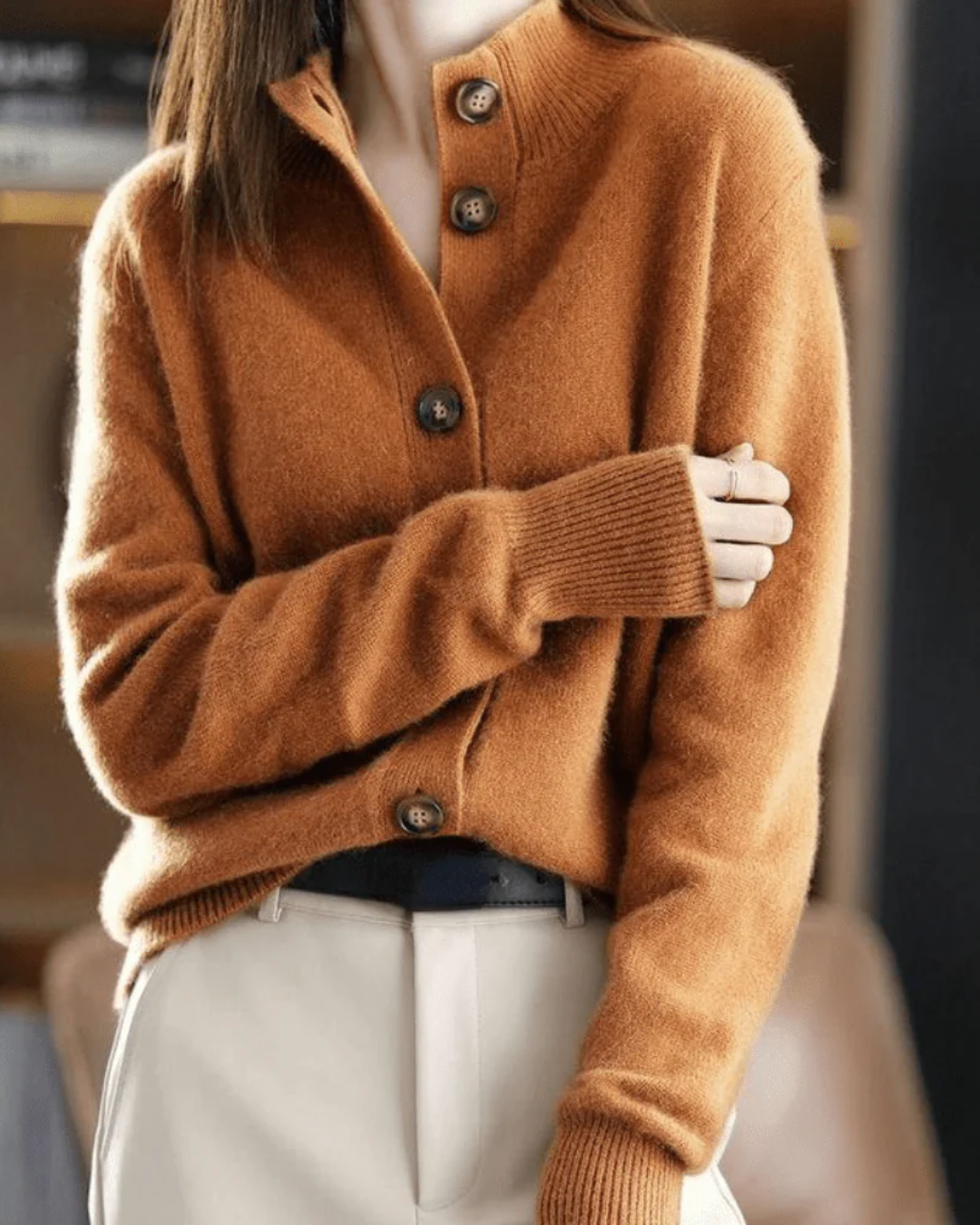 Women's Retro Cashmere Cardigan, photo 9