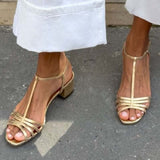 Elisetta Sandals in Gold
