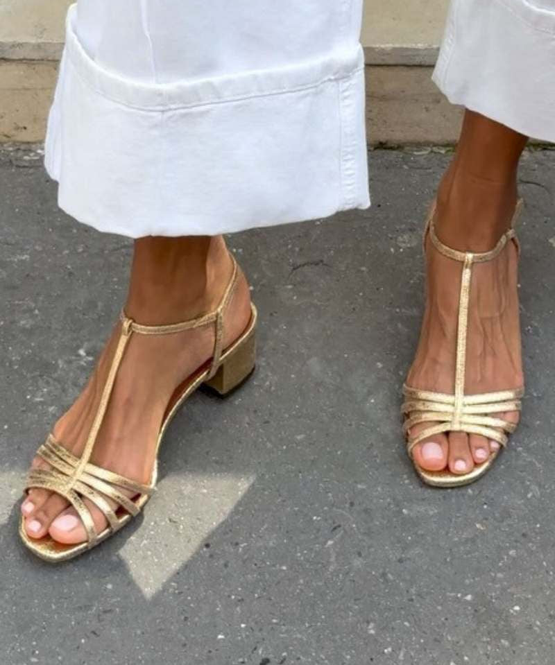 Elisetta Sandals in Gold