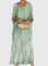 Women's Long and Flowing Elegant Dress in Faded Green