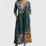 Kymberah Sophisticated Midi Dress in Ocean Green